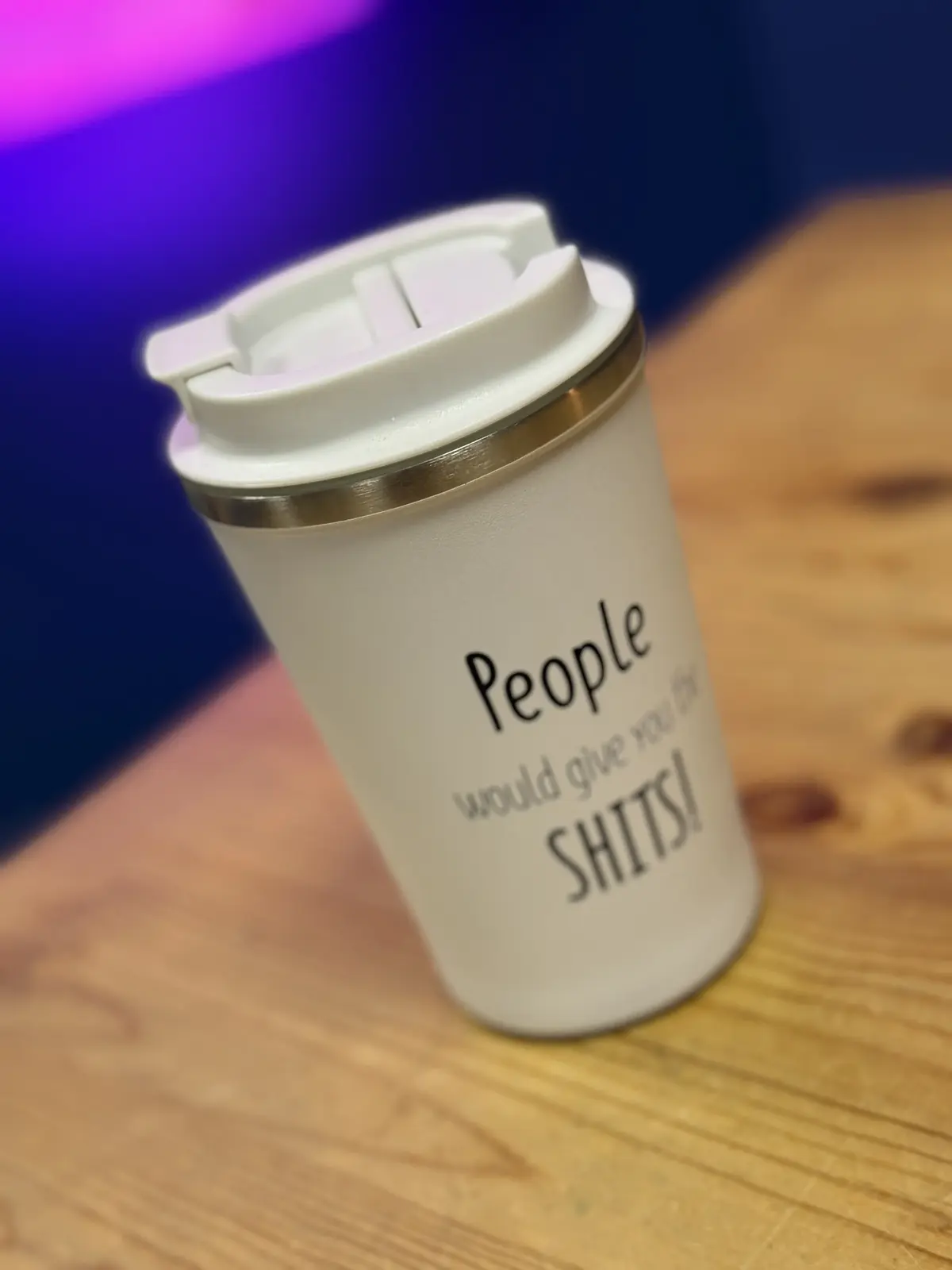 Premium White Travel Mug – "People Would Give You The Shits" - Image 5